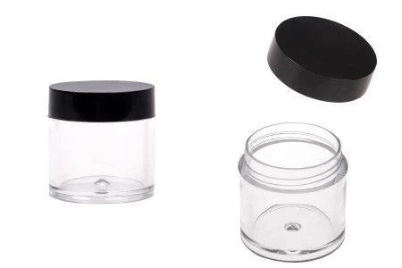 Plastična providna kutijica 10mL sa crnim zatvaračem - 12 kom-1