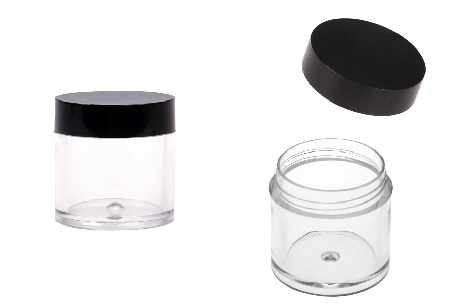 Plastična providna kutijica 10mL sa crnim zatvaračem - 12 kom-slika_proizvoda