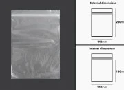 Plastična kesica 140x200mm, providna i sa belim zip zatvaračem - 100 kom Plastična kesica 140x200mm, providna i sa belim zip zatvaračem - 100 kom-dimenzije_slike