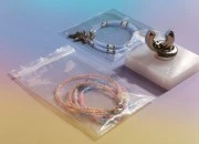 Plastična kesica 60x250mm, providna i sa belim zip zatvaračem - 100 kom-