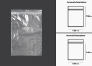 Plastična kesica 100x150mm, providna i sa belim zip zatvaračem - 100 kom Plastična kesica 100x150mm, providna i sa belim zip zatvaračem - 100 kom