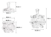 Dekorativna staklena fondanjera 140mL, sa poklopcem Dekorativna staklena fondanjera 140mL, sa poklopcem
