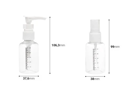 Set za putovanje - 5 flašica u plastičnom neseseru sa zip zatvaranjem-5
