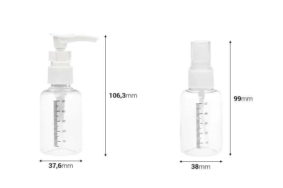 Set za putovanje - 5 flašica u plastičnom neseseru sa zip zatvaranjem Set za putovanje - 5 flašica u plastičnom neseseru sa zip zatvaranjem