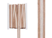 Ukrasna “gro”  traka od lana, dvobojna (bež/smeđa) 17mmx10m-slika_proizvoda