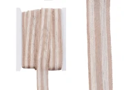 Ukrasna “gro”  traka od lana, dvobojna (bež/smeđa) 30mmx10m-slika_proizvoda