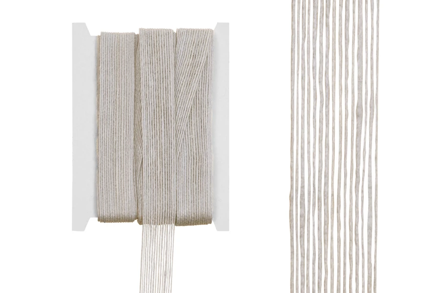 Ukrasna “gro”  traka od lana, dvobojna (bež/providna) 25mmx10m-slika_proizvoda