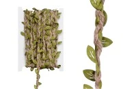 Ukrasna pletenica od kanapa i sa zelenim listovima, 7mmx10m-slika_proizvoda