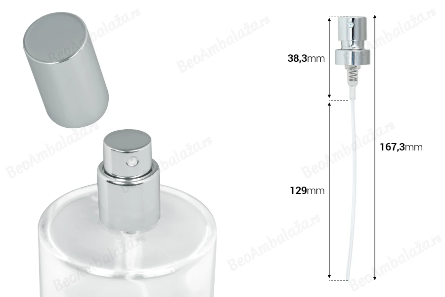 Sprej sa poklopcem za parfemske bočice sa sigurnosnim Crimp zatvaranjem 15mm-dimenzije_slike