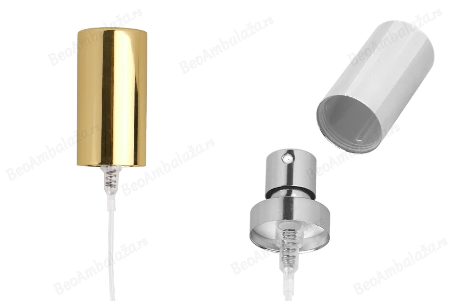Aluminijumski sprej sa poklopcem za parfemske bočice sa sigurnosnim Crimp zatvaranjem 20mm-dimenzije_slike