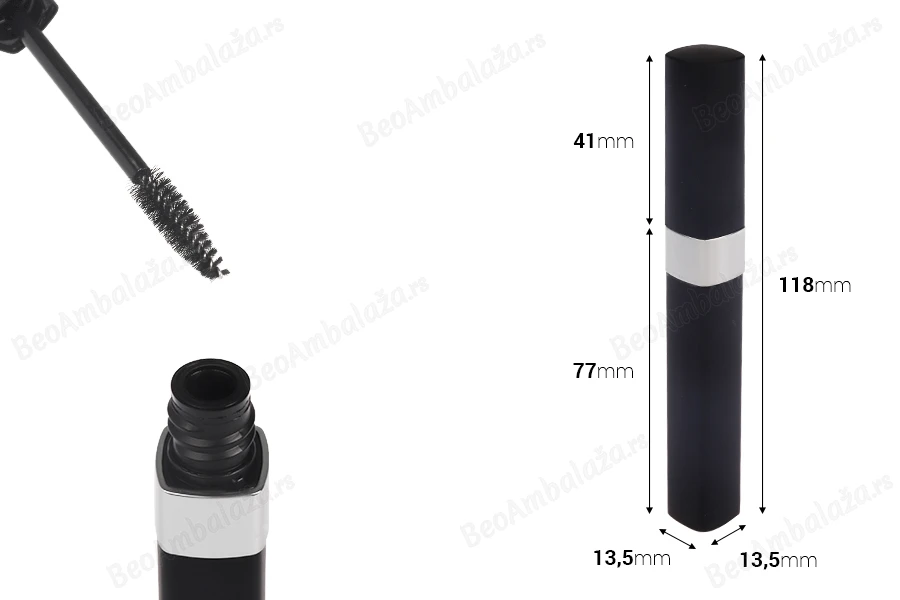 Crna bočica 10mL sa četkicom za maskaru - 6 kom-dimenzije_slike