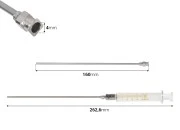 Stakleni špric 5ml sa metalnim vrhom i metalnom iglom Stakleni špric 5ml sa metalnim vrhom i metalnom iglom
