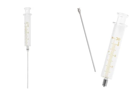 Stakleni špric 30ml sa metalnim vrhom i metalnom iglom-1