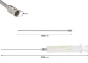 Stakleni špric 30ml sa metalnim vrhom i metalnom iglom Stakleni špric 30ml sa metalnim vrhom i metalnom iglom