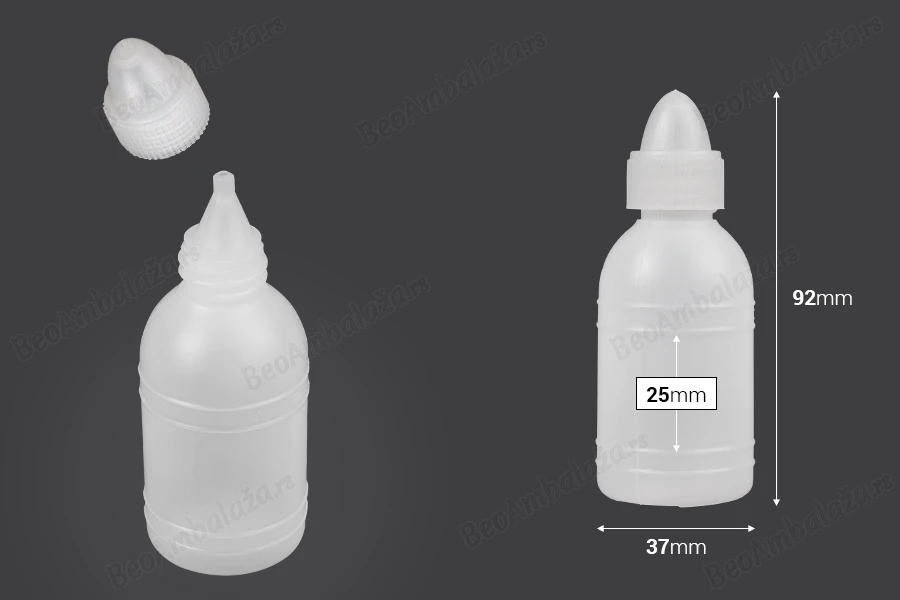Plastična flašica 50mL za aceton ili svetu vodicu - 12 kom-dimenzije_slike