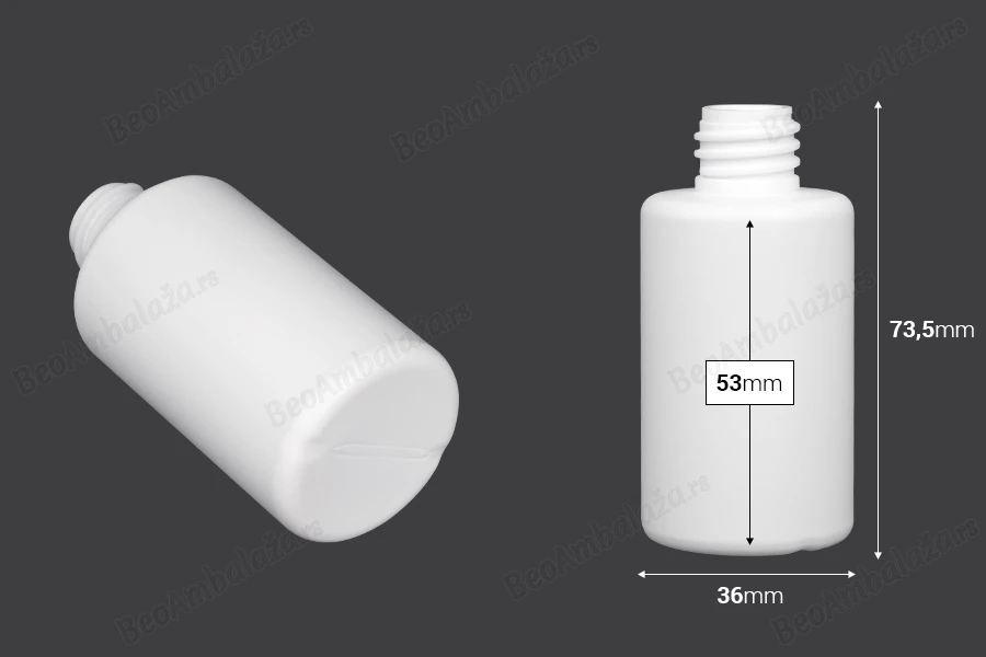Plastična flašica 50mL (PP 18) - bez zatvarača-dimenzije_slike