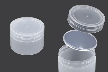 Plastična poluprozirna kutijica 210mL za kremu sa zatvaračem i međupoklopcem - 10kom-1