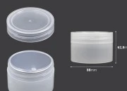 Plastična poluprozirna kutijica 210mL za kremu sa zatvaračem i međupoklopcem - 10kom