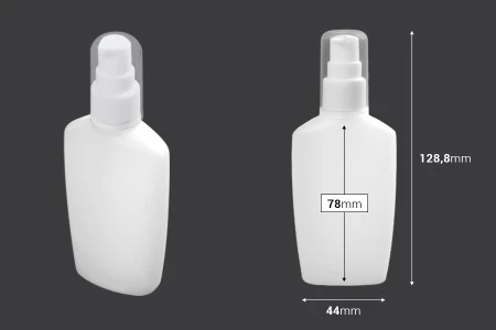 Plastična poluprovidna bočica 60mL sa pumpicom i providnim zatvaračem - 12 kom-2