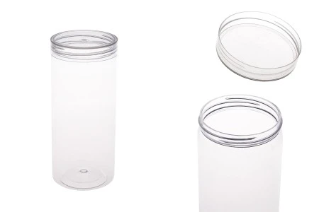 Plastična (PET) kutija 410mL, sa providnim zatvaračem - 6 kom-1