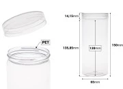 Plastična (PET) kutija 410mL, sa providnim zatvaračem - 6 kom Plastična (PET) kutija 410mL, sa providnim zatvaračem - 6 kom