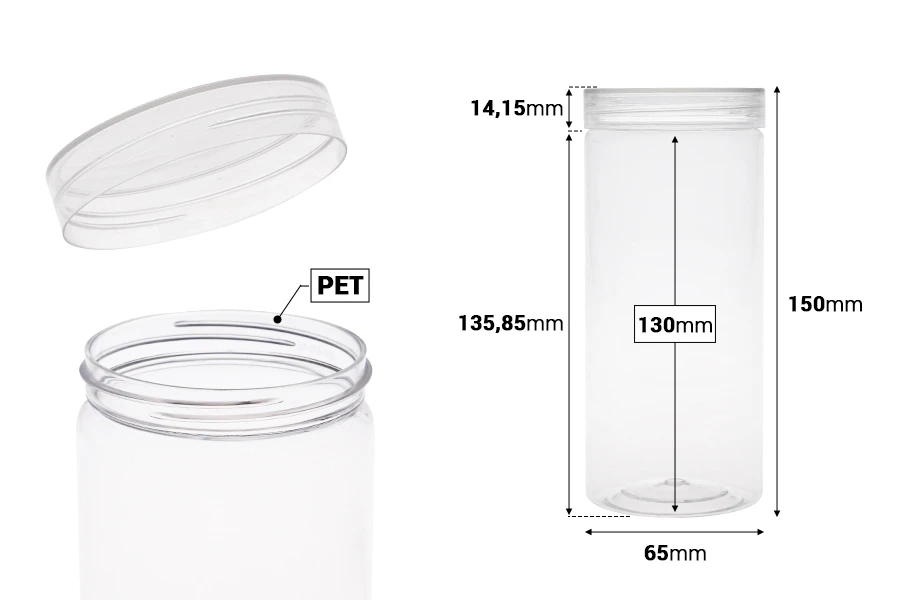 Plastična (PET) kutija 410mL, sa providnim zatvaračem - 6 kom Plastična (PET) kutija 410mL, sa providnim zatvaračem - 6 kom