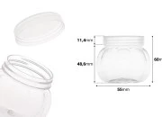 Plastična providna PET kutijica 150mL sa providnim poklopcem - 12 kom