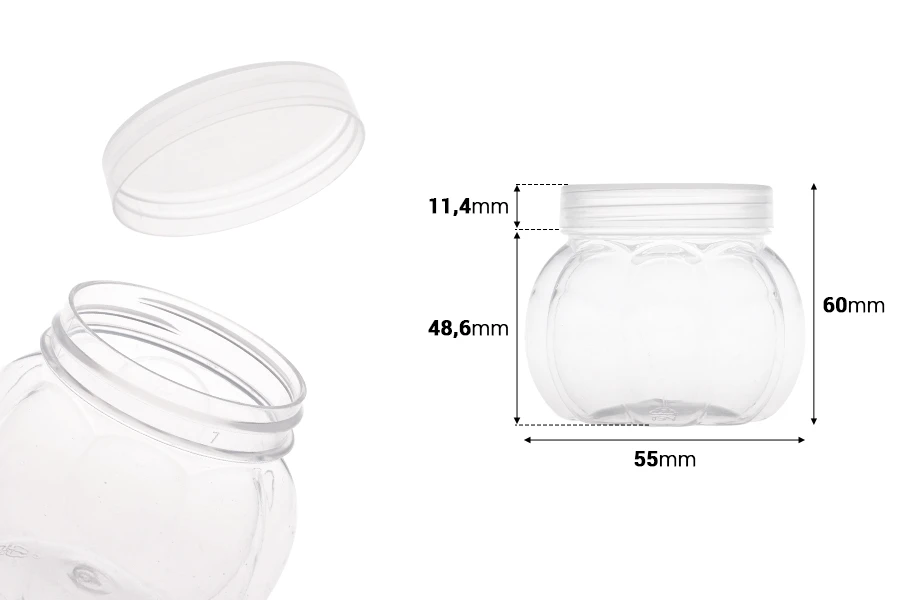 Plastična providna PET kutijica 150mL sa providnim poklopcem - 12 kom