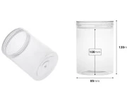 Plastična providna kutijica (PET) od 500 mL, 85x120 mm sa zatvaračem - 6 kom-dimenzije_slike