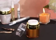 Plastična airless bočica 30mL sa poklopcem u zlatnoj boji