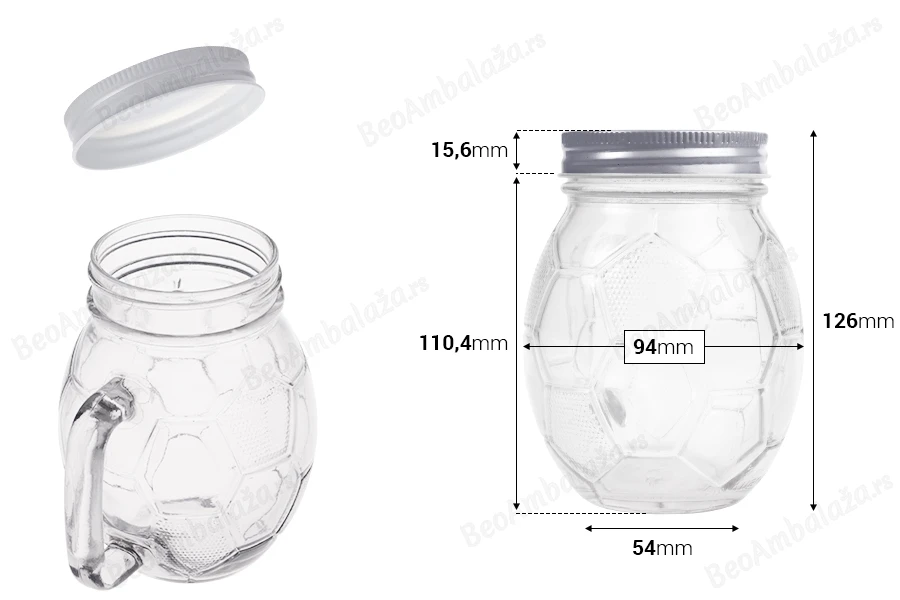 Τegla sa drškom 450mL u obliku lopte, sa srebrnim zatvaračem i fudbalskim motivom-dimenzije_slike