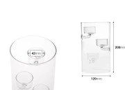 Dekorativni svećnjak od duvanog stakla za 3 sveće, 20x12cm-dimenzije_slike