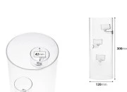 Dekorativni stakleni svećnjak za 3 sveće, 30x12cm-dimenzije_slike