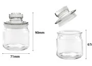 Staklena tegla 150mL sa staklenim poklopcem za hermetičko zatvaranje-dimenzije_slike