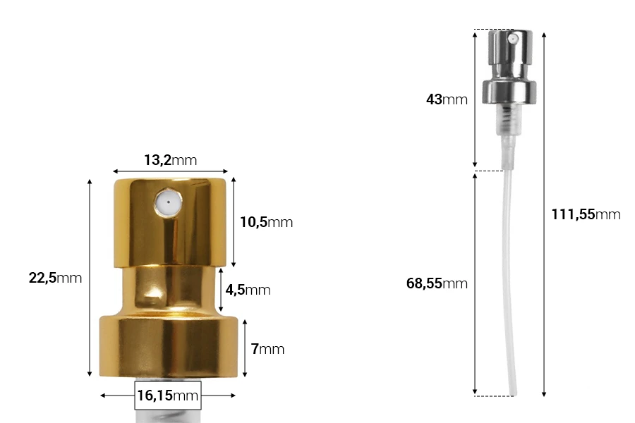 Sprej sa poklopcem za parfemske bočice sa sigurnosnim Crimp zatvaranjem 15 mm (šifra za bočicu: 18-395) Sprej sa poklopcem za parfemske bočice sa sigurnosnim Crimp zatvaranjem 15 mm (šifra za bočicu: 18-395)