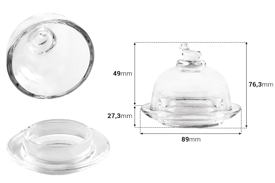 Staklena fondanjera za slatkiše ili bombonice sa osnovom i poklopcem-dimenzije_slike