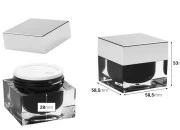 Akrilna kutijica za kremu 30mL, sa međupoklopcem i zatvaračem, u dve boje