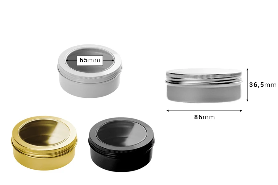 Aluminijumska kutija 150mL sa prozorom na poklopcu - 12 kom Aluminijumska kutija 150mL sa prozorom na poklopcu - 12 kom