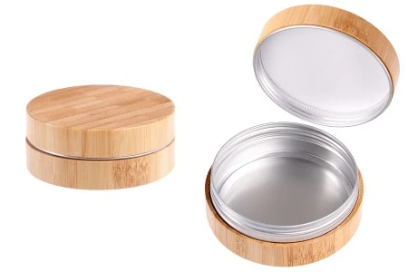 Aluminijumska kutijica 100 ml spoljašnji deo od bambusa sa unutrašnjom zaptivkom u zatvaraču – 6 kom-1