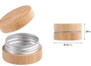 Aluminijumska kutijica 15 ml spoljašnji deo od bambusa sa unutrašnjom zaptivkom u zatvaraču – 12 kom Aluminijumska kutijica 15 ml spoljašnji deo od bambusa sa unutrašnjom zaptivkom u zatvaraču – 12 kom