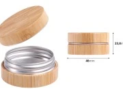 Aluminijumska kutijica 15 ml spoljašnji deo od bambusa sa unutrašnjom zaptivkom u zatvaraču – 12 kom Aluminijumska kutijica 15 ml spoljašnji deo od bambusa sa unutrašnjom zaptivkom u zatvaraču – 12 kom