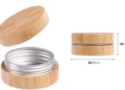 Aluminijumska kutijica 30 ml spoljašnji deo od bambusa sa unutrašnjom zaptivkom u zatvaraču – 12 kom Aluminijumska kutijica 30 ml spoljašnji deo od bambusa sa unutrašnjom zaptivkom u zatvaraču – 12 kom