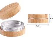 Aluminijumska kutijica 60 ml spoljašnji deo od bambusa sa unutrašnjom zaptivkom u zatvaraču – 12 kom Aluminijumska kutijica 60 ml spoljašnji deo od bambusa sa unutrašnjom zaptivkom u zatvaraču – 12 kom