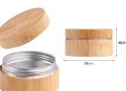Aluminijumska kutijica 80 ml spoljašnji deo od bambusa sa unutrašnjom zaptivkom u zatvaraču – 6 kom Aluminijumska kutijica 80 ml spoljašnji deo od bambusa sa unutrašnjom zaptivkom u zatvaraču – 6 kom