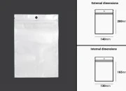 Plastična zip kesica 140x200mm sa belom zadnjom i providnom prednjom stranom i rupom za kačenje - 100 kom Plastična zip kesica 140x200mm sa belom zadnjom i providnom prednjom stranom i rupom za kačenje - 100 kom