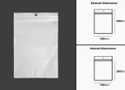 Plastična zip kesica 160x240mm sa belom zadnjom i providnom prednjom stranom i rupom za kačenje - 100 kom Plastična zip kesica 160x240mm sa belom zadnjom i providnom prednjom stranom i rupom za kačenje - 100 kom