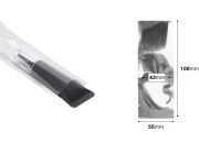 Aluminijumska kesa 55x150mm sa providnom prednjom stranom i mogućnošću toplotnog zatvaranja - 100 kom