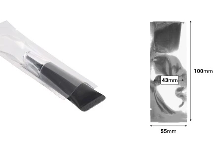 Aluminijumska kesa 55x150mm sa providnom prednjom stranom i mogućnošću toplotnog zatvaranja - 100 kom-2