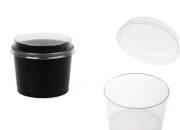 Plastična providna čašica 200mL sa poklopcem - 50 kom Plastična providna čašica 200mL sa poklopcem - 50 kom