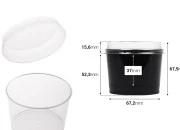 Plastična providna čašica 200mL sa poklopcem - 50 kom Plastična providna čašica 200mL sa poklopcem - 50 kom